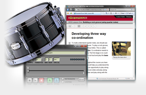 Drum lessons screenshot