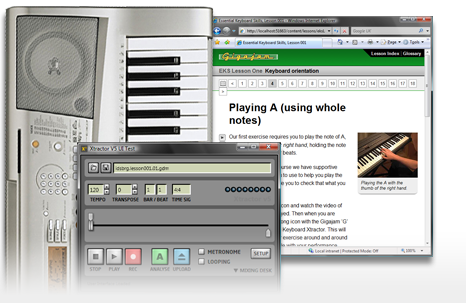 Keyboard lessons screenshot