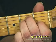 Playing the chord of E.