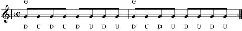 Figure 1. Strumming using up and down-strokes